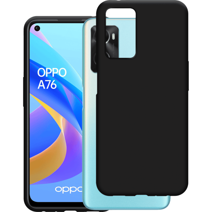 Just in Case OPPO A76 Siliconen (TPU) Hoesje Black