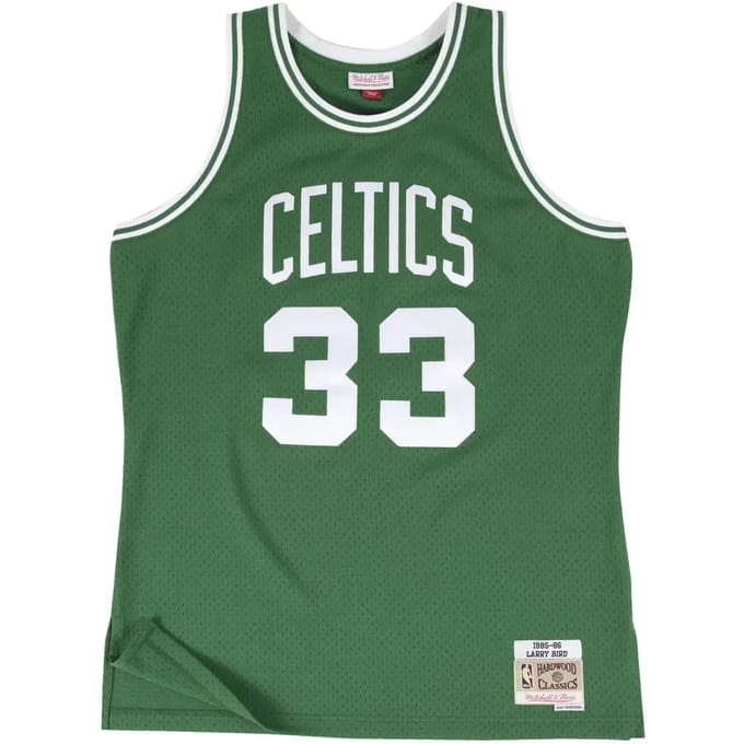 Mitchell And Ness NBA Boston Celtics 1985-1986 Larry Bird Shirt Groen