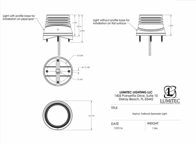 Lumitec Zephyr Zalinglicht Zwart, 5k