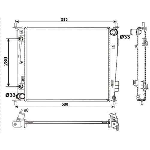 Radiator, motorkoeling NRF 53058