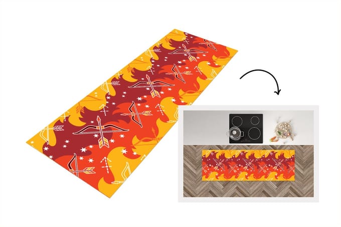 Keukenloper - Loper keuken - Boogschutter - Zodiac - Design - 150x50 cm - Keukenloper vinyl