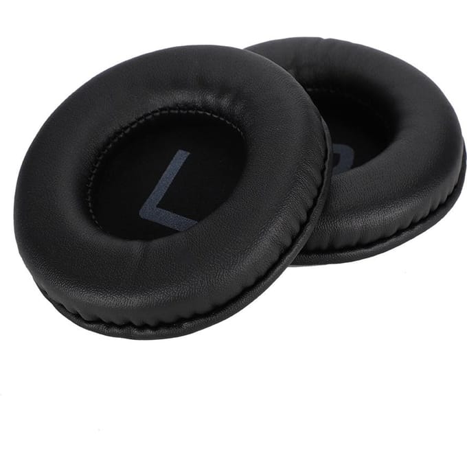 Paire de coussinets d'oreille universels de remplacement 100 mm avec marquage Gauche Droite black