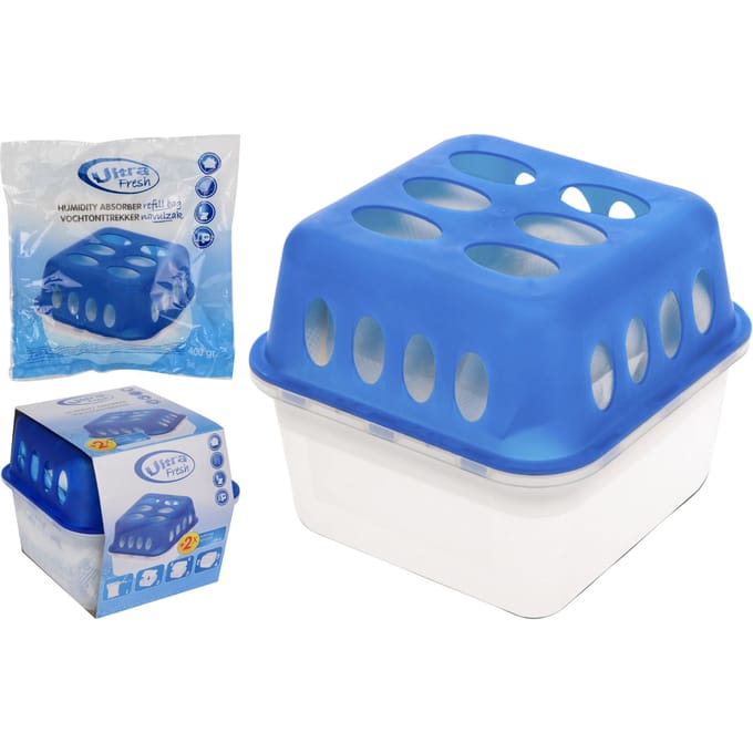 Ultra Fresh Moisture Stopper Luchtontvochtiger - 2 x 400 ml - 800 ml, Blauw