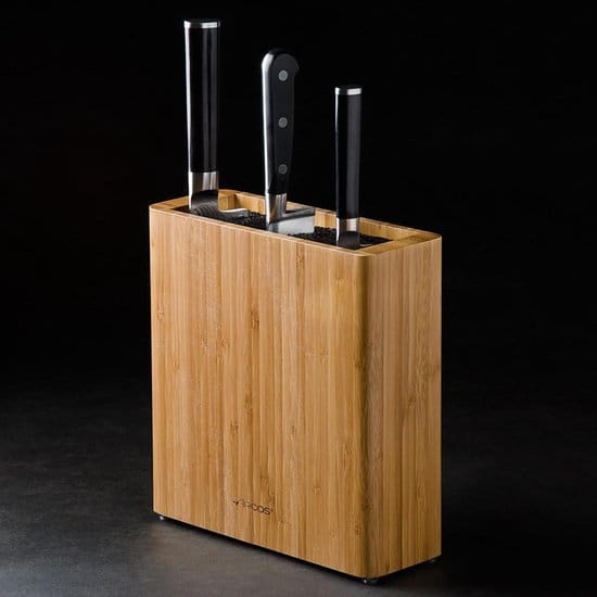 Bloc universel - ARCOS - Bambou - Lames de 20 cm - Design contemporain - Antidérapant