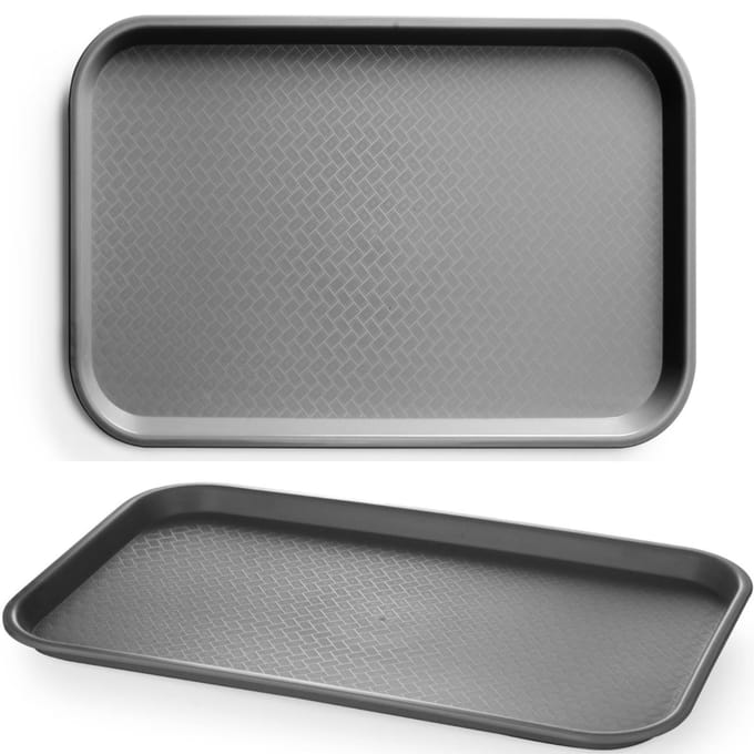 AmerBox Fastfooddienblad polypropyleen – GN 1/1 – antislip – stapelbaar – zwart