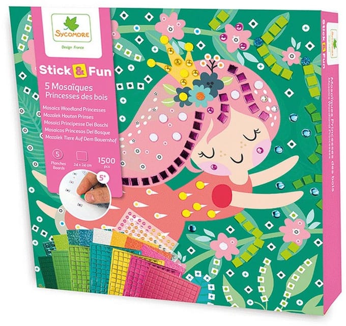 Sycomore mozaïek speelgoed Stick'N Fun Princesses des bois creatief.
