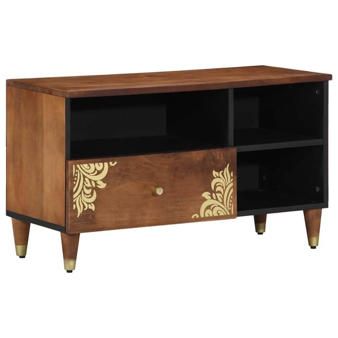 vidaXL - TV - Kast - Honing - bruin - 80 - x - 33 - x - 46 - cm - Massief - Mango - Hout