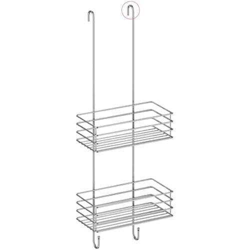 Smedbo Universal shower basket 25 cm, double, with 2 hooks, to hang B1210