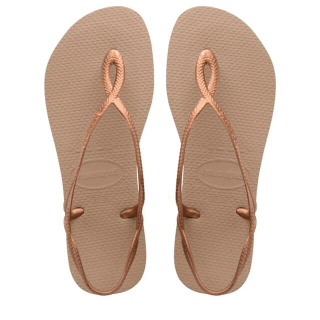 Havaianas Luna Slippers en Sandalen Dames - Goud - Maat 41/42 - Plastic