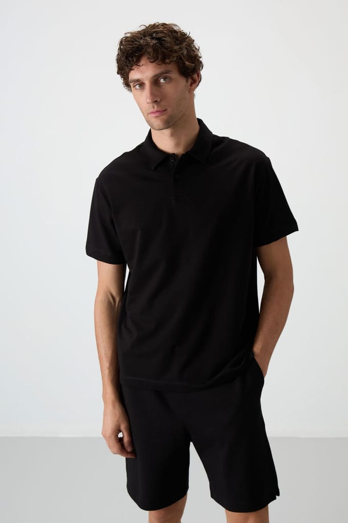 Oversized Polo-Kraag T-Shirt
