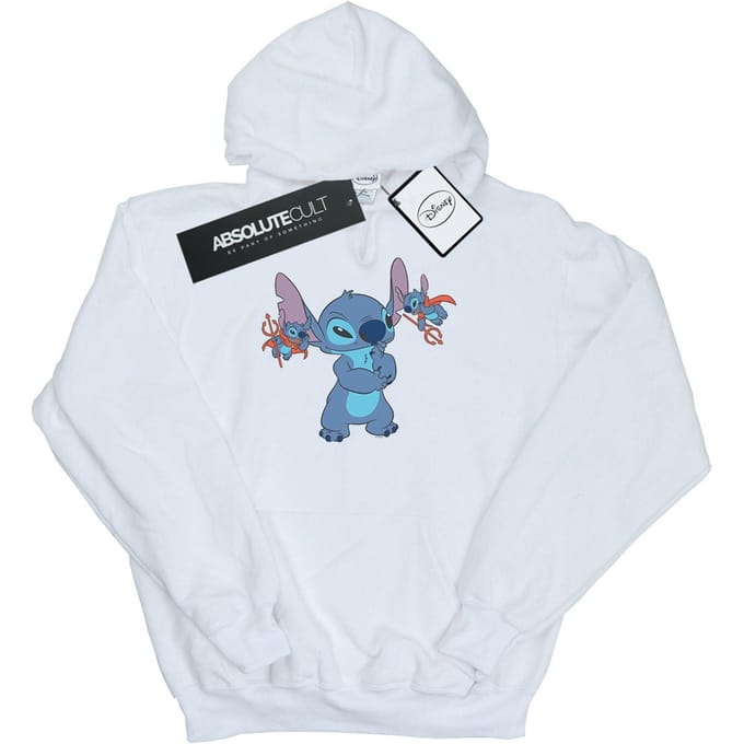 Disney Heren Lilo en Stitch Kleine Duivels Hoodie (Wit)