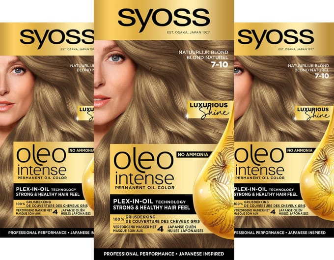Syoss Oleo Intense 7-10 Natuurlijk blond - 3 stuks