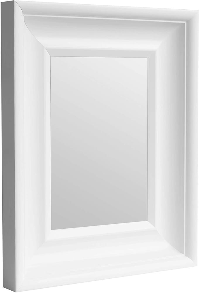 BD art - Klassieke Houten Spiegel - 36x45 cm - Wit