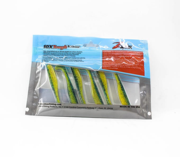 Zman Soft Lure Slim SwimZ 3 Inch 6/Pack Pro Geel Baars (4717)
