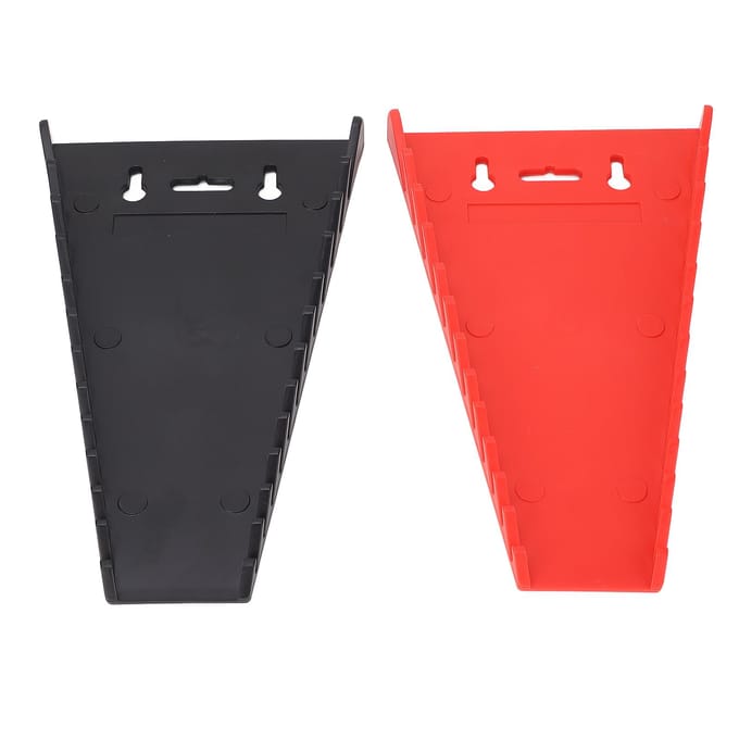 2 Stuks Magnetische Sleutel Organizer 24 Sleuven Verplaatsbare ABS Sleutelrek Houder Rood Zwart red