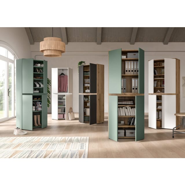 Slimme Universele Kast - Compacte Opbergoplossing voor Elke Ruimte - 8 Verstelbare Planken - 105x111x37cm