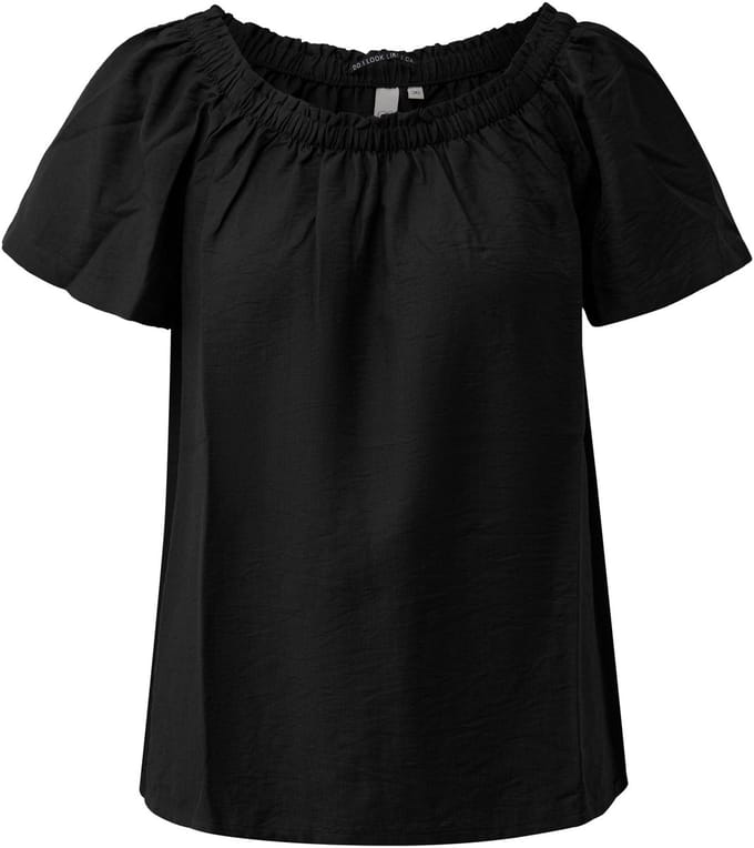 QS - female - Blouse van viscose-mix met carmenhals