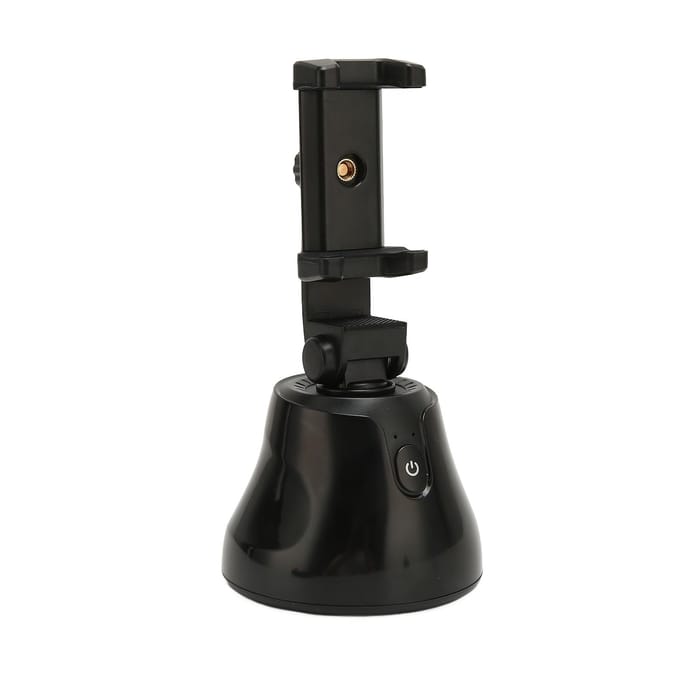 Rotule de Smartphone Rotation Intelligente à 360 Degrés Support de Téléphone de Bureau à Suivi de Visage pour Android pour IPhone black