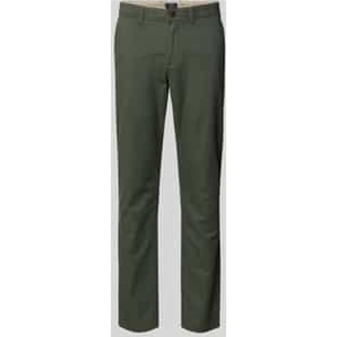 Slim fit stoffen broek met Franse steekzakken