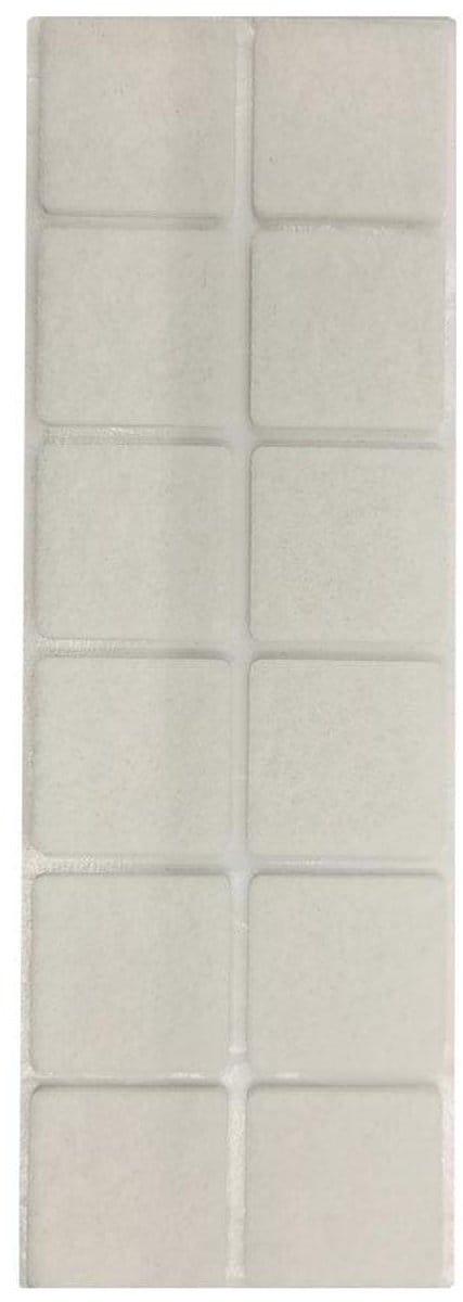 FLE - Plakvilt wit vierkant 5 bij 5 cm en hoogte 0,35 cm van vilt - 8 stuks