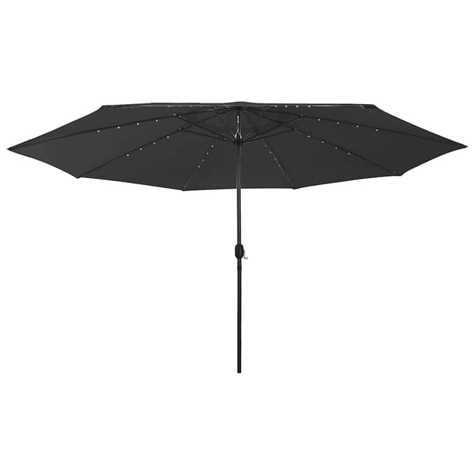 vidaXL - Parasol - met - LED-verlichting - 400 - cm - zwart