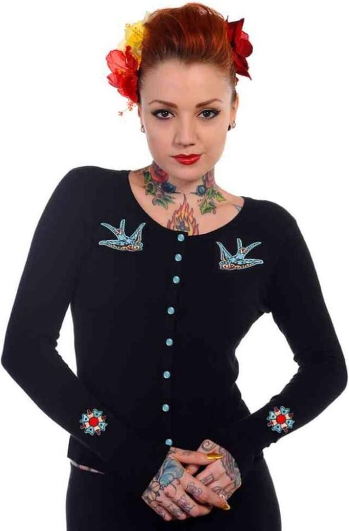 Banned - HYBRID Cardigan - S - Zwart/Blauw