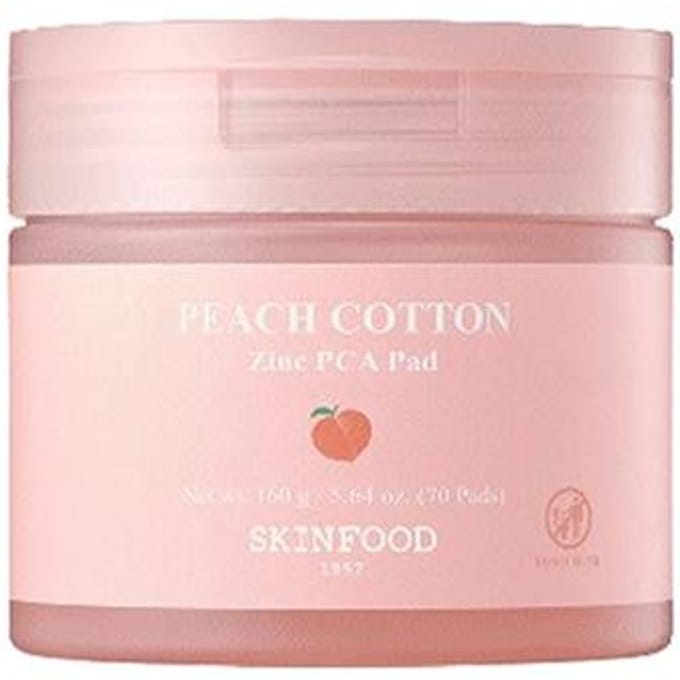 [SKINFOOD] Peach Cotton Zinc PCA Pad 160g 70EA beige