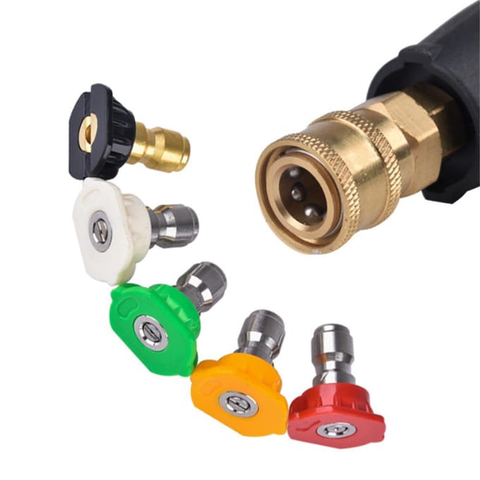 Hogedrukreinigerkit Hogedrukreinigingspistool Draagbare draagbare autowasmachine Schuimpistool Autowasspray wit