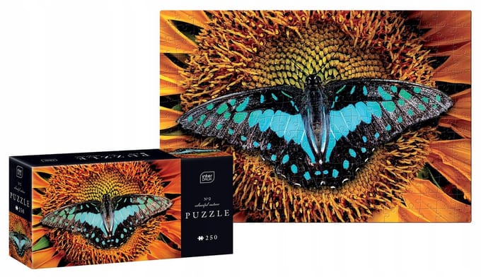PUZZLE - 250 STUKJES - Interdruk Puzzel Colourful Nature 2 Motyl - BUTTERFLY - GERONIMO GAMES
