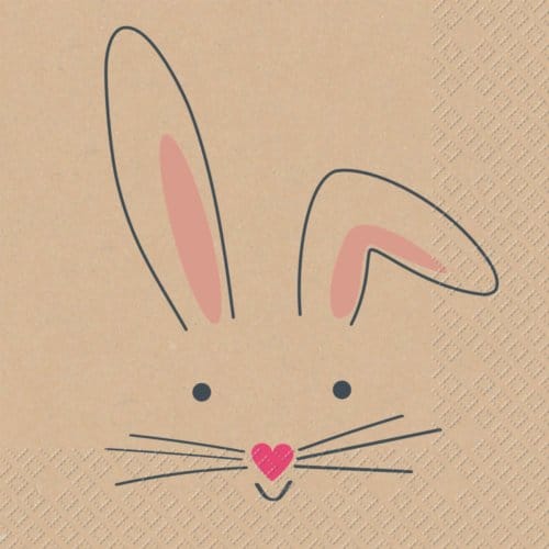 Stewo paas servetten, formaat 33 x 33 cm. - bunny pink
