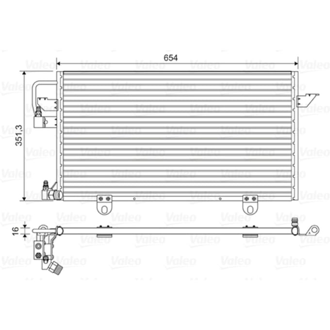 Condensator, airconditioning VALEO 822602