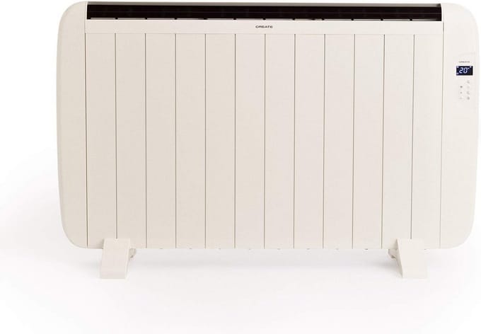 Elektrische Convector Radiator met Wifi en Timer, 2000W, Wit