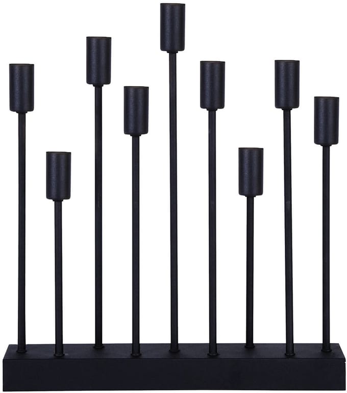 Star Trading 132-16, Lichtdecoratie figuur, Zwart, IP20, Zwart, 9 lampen, E14