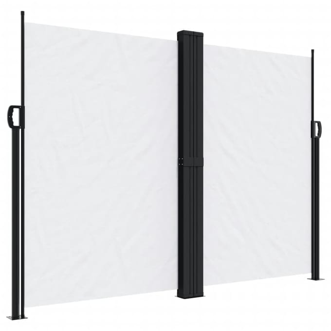 vidaXL - Windscherm - uittrekbaar - 180x600 - cm - wit