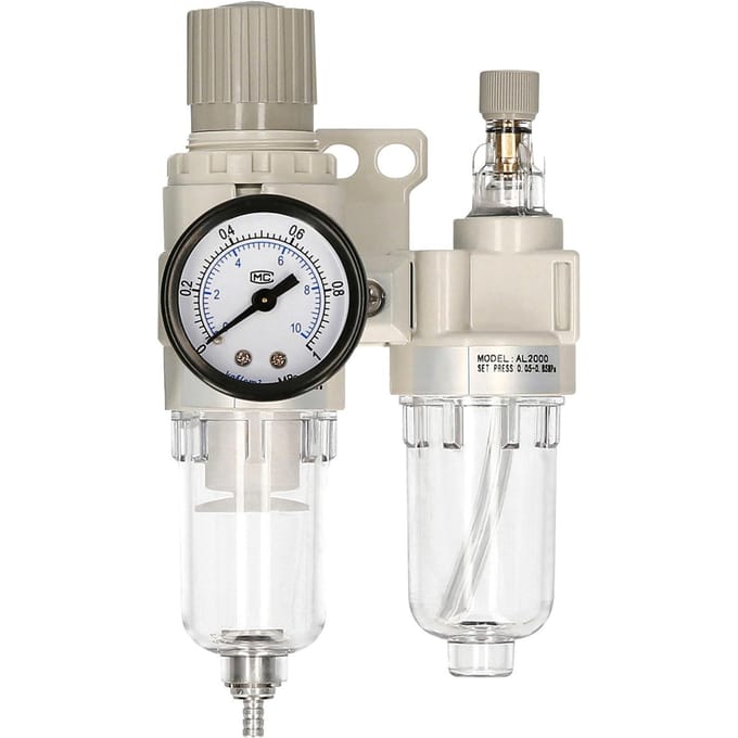 1/4   PT Luchtfilter Drukregelaar Combo AFC2000 Water Olie Afscheider Luchtgereedschap Compressor grijs
