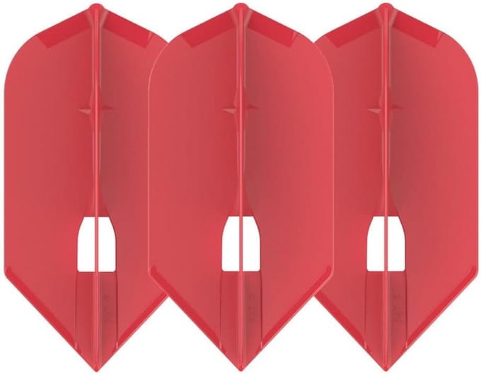 Professionele Dartflights Slim Rood - Set van 3