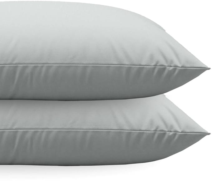 Zelesta Comfort uni diamond Kussenslopen Set van 2 - Grijs-blauw 80x80cm
