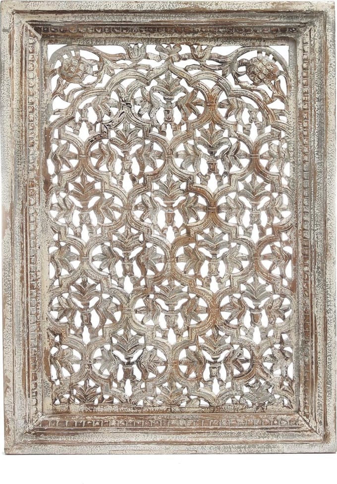 PTMD Jayla Wandpaneel - 76 x 7 x 107 cm - Hout - Crème