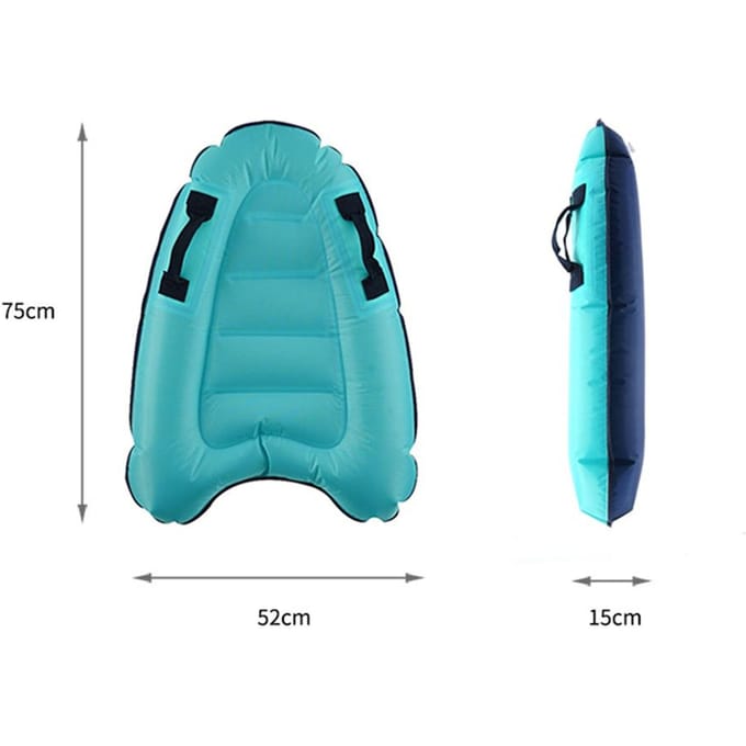 Draagbaar opblaasbaar surfplank, zwembadmatras, strandmatras, ligstoel, vlot, watersurfplank blue