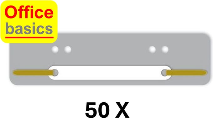 Snelhechtstrip Office Basics - PP - 50 stuks - grijs