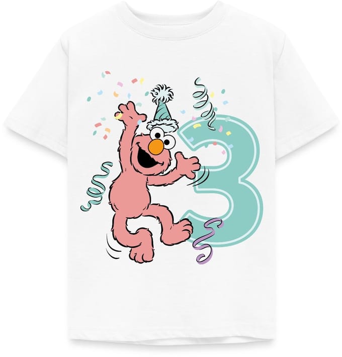Sesamstraat Elmo Verjaardag 3 Jaar Cadeau T-Shirt Kinderen