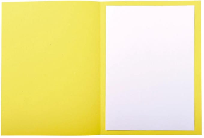 Exacompta 5x FOREVER 220 Pak 50 bedrukte dossiermappen 220g/m2 - 24x32cm voor A4. - Geel - 435005E