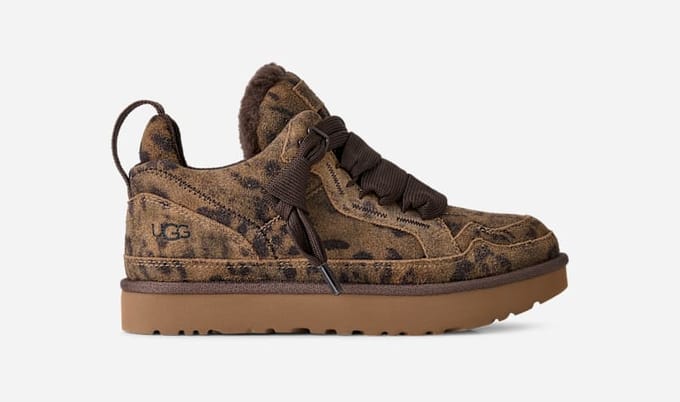 UGG® Lowmel Spotted Trainer in Brown, Size 7, Polyester/Wool