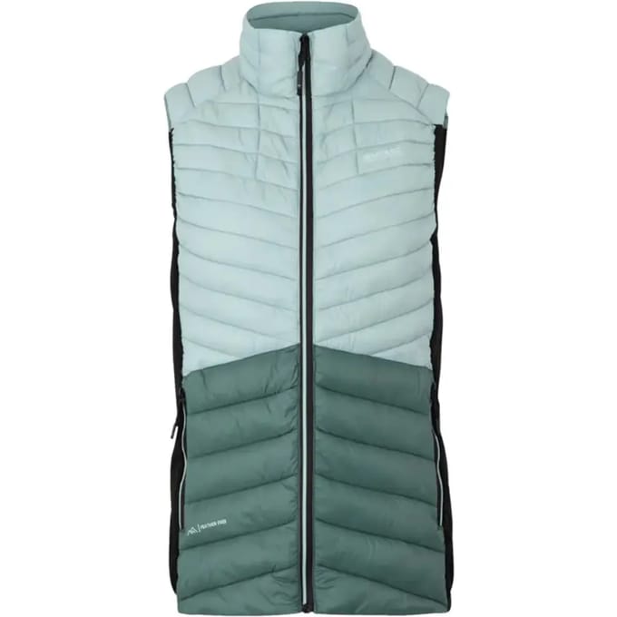 Leedre hybride lichtgewicht gilet bodywarmer voor dames