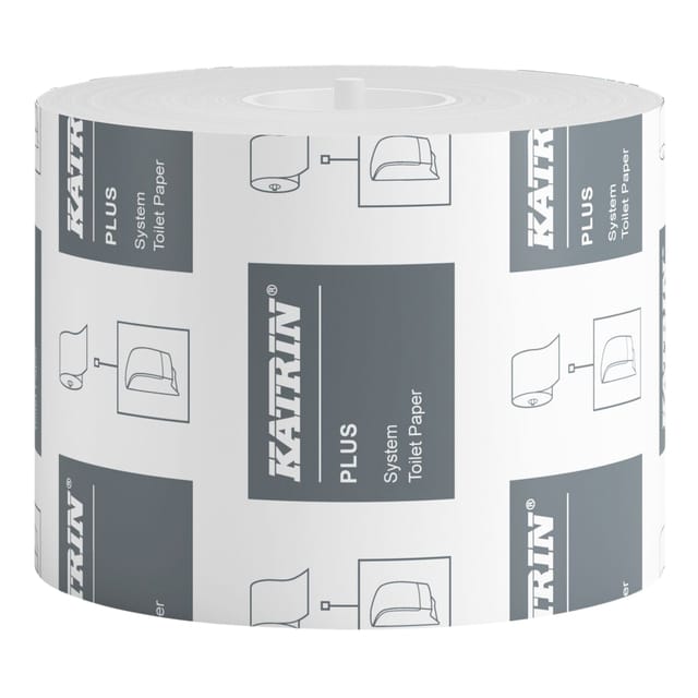 Katrin - Plus toiletpapier voor dispensers | 2-laags | 800 vellen | pak van 36 rollen