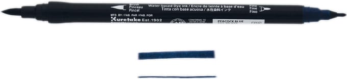 ZIG Art & Graphic Twin Tip brush marker - Peacock Blue