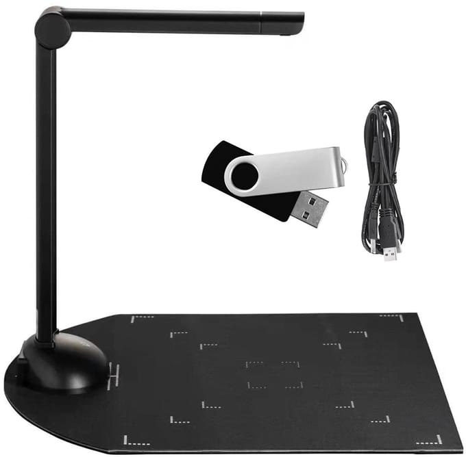 Allecto - Slimme Draagbare Documentscanner - A3 Scannen - Automatisch Afvlakken - USB-boek - Digitalisering van Documenten - Geschikt voor Thuis en...