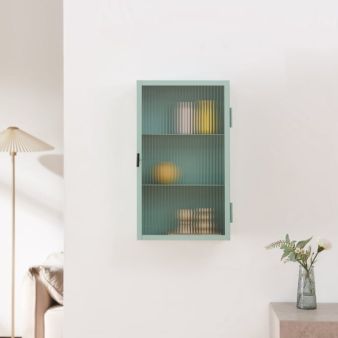 Wandkast Zundert 60x35x15 cm mintgroen [en.casa]