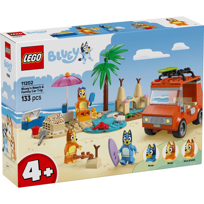 LEGO® Bluey: Bluey's Autorit naar het Strand, Bouwset - 11202
