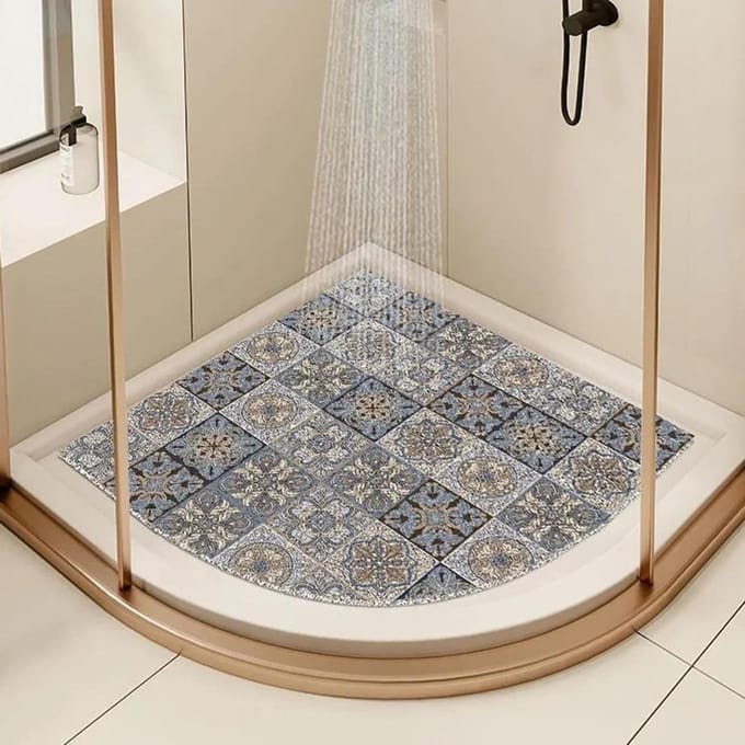 Douchemat PVC - Antislip badmat - Veilig douchen - Schimmelwerend ontwerp - 80x80cm - F